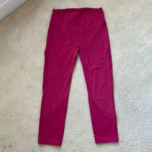 Pink Cropped Lululemon Leggings